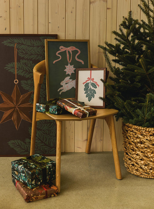 Holiday Hare-loom Green, Poster