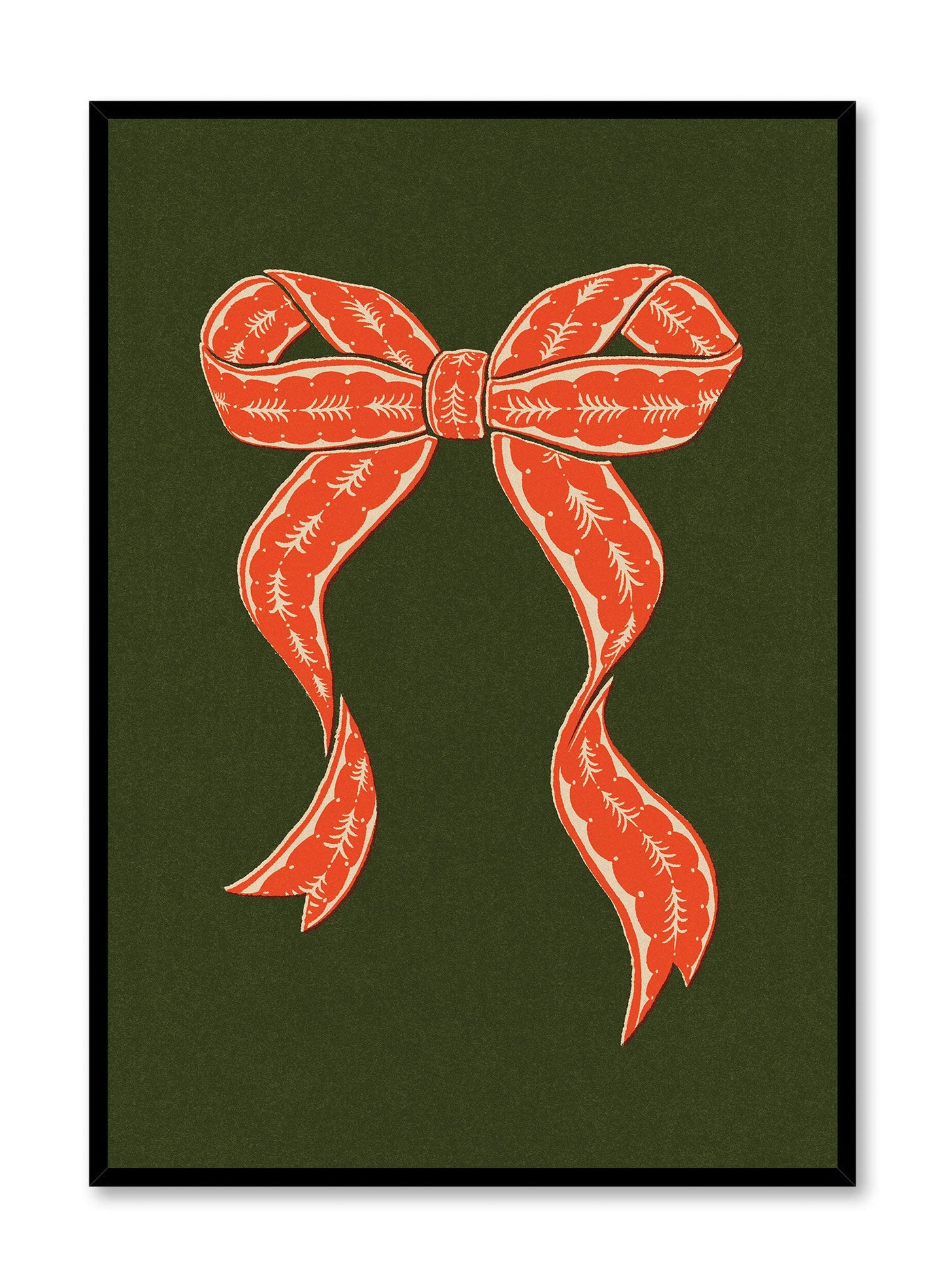 Vintage Holiday Bow Traditional, Poster