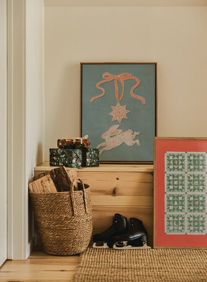 Holiday Hare-loom Blue, Poster