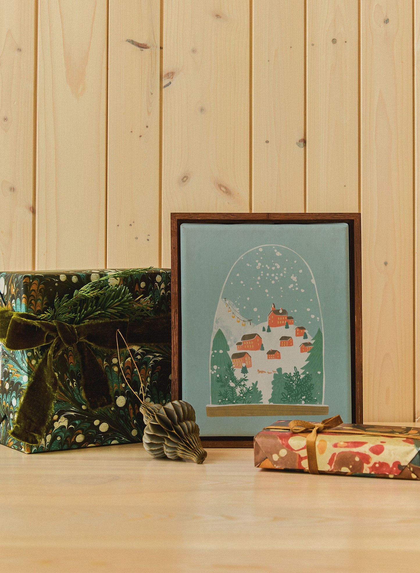 Snow Globe Winter Village, Poster