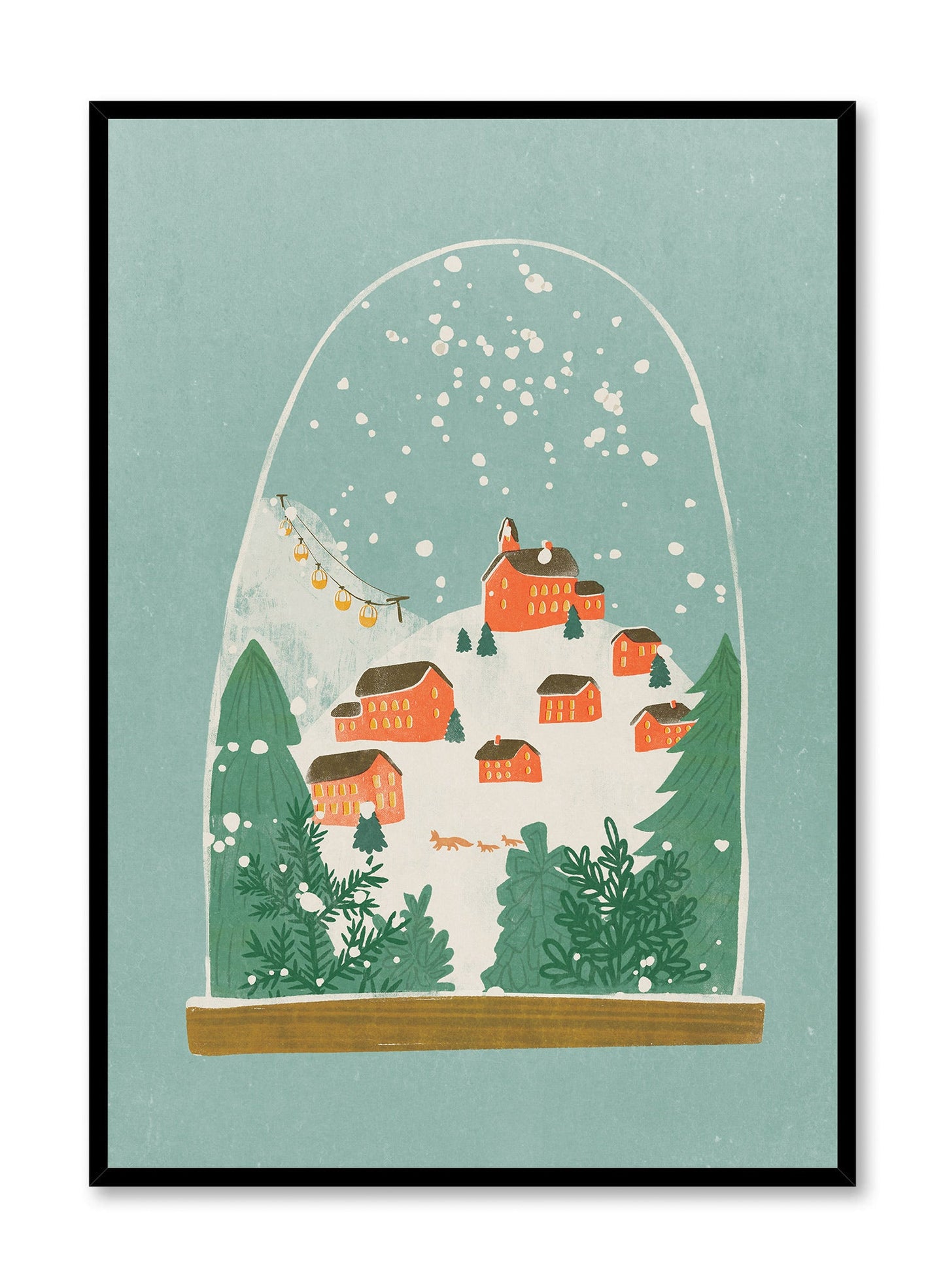 Snow Globe Winter Village, Poster