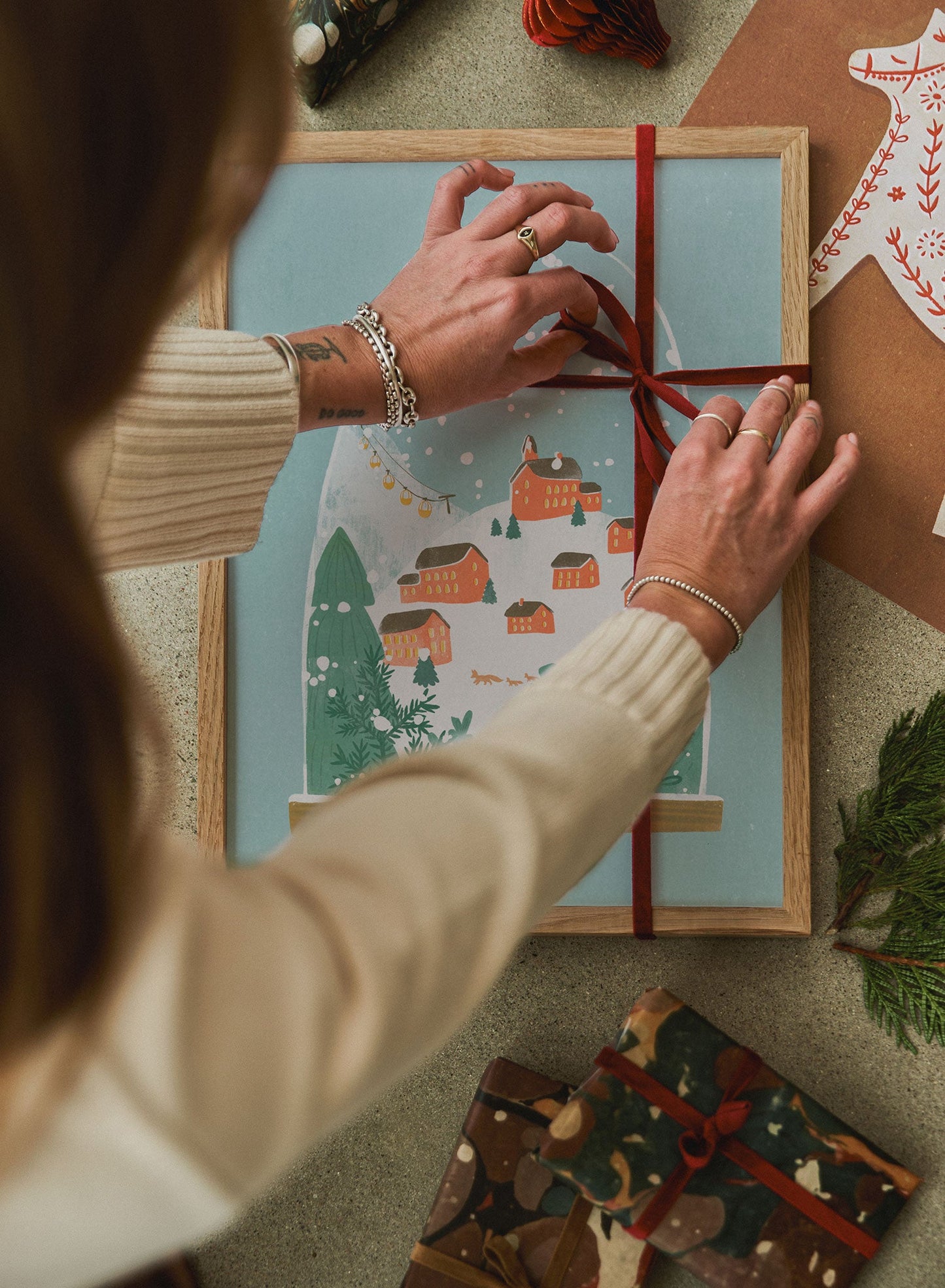 Snow Globe Winter Village, Poster